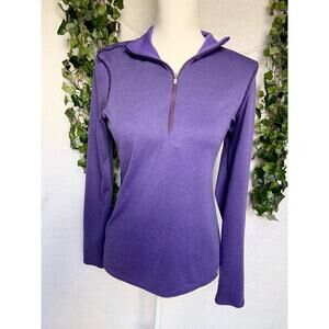 Patagonia Capilene Base Layer Long Sleeve Shirt / Jacket 1/2 Zip Purple Small